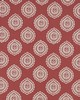 Schumacher Fabric OLANA LINEN EMBROIDERY TUSCAN RED