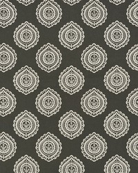 Olana Linen Embroidery Graphite by  Schumacher Fabric 