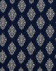 Schumacher Fabric ZINDA EMBROIDERY NAVY