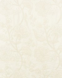 Full Bloom Embroidery Cream by  Schumacher Fabric 