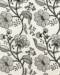 Full Bloom Embroidery Ink by  Schumacher Fabric 