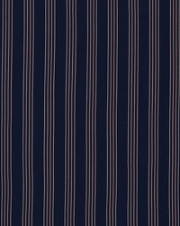 Bibione Stripe Navy & Red by  Schumacher Fabric 