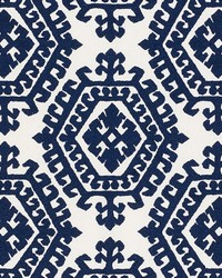 Omar Embroidery Navy by  Schumacher Fabric 