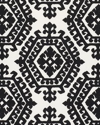 Omar Embroidery Black by  Schumacher Fabric 