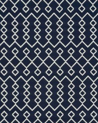 Bricolette Navy by  Schumacher Fabric 