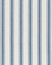 Ojai Stripe Prussian Blue by  Schumacher Fabric 