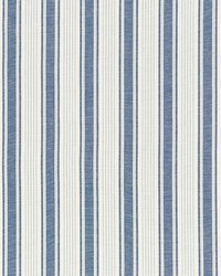 Ojai Stripe Prussian Blue by  Schumacher Fabric 