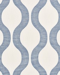 Ondata Blue by  Schumacher Fabric 