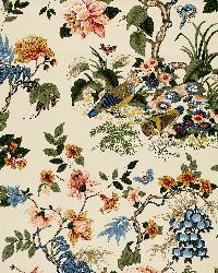 Anshun Paprika  Blue by  Schumacher Fabric 