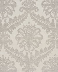 Crawford Damask Platinum by  Schumacher Fabric 