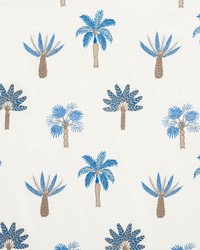 Palmetto Beach Embroidery Blue by   