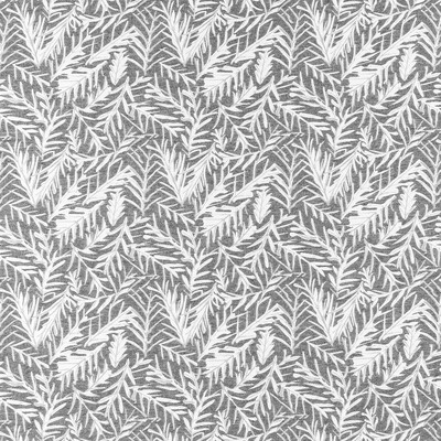 Clarke and Clarke Anelli F1410/01 CAC Charcoal in CLARKE & CLARKE MARIKA Grey Multipurpose -  Blend Leaves and Trees   Fabric