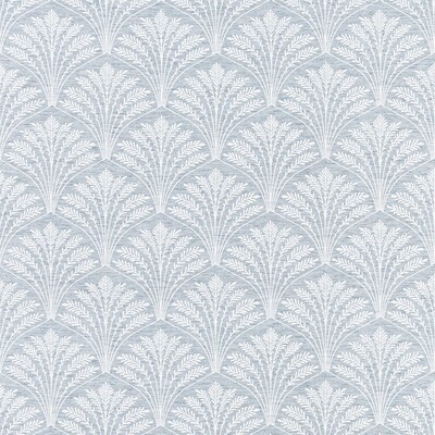 Clarke and Clarke Freja F1413/02 CAC Chambray in CLARKE & CLARKE MARIKA Blue Multipurpose -  Blend Leaves and Trees   Fabric