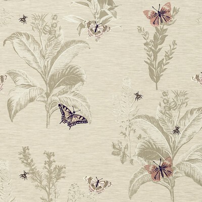 Clarke and Clarke Monarch F1432/01 CAC Blush/damson in CLARKE & CLARKE BOTANIST Beige Multipurpose -  Blend Bug and Insect   Fabric