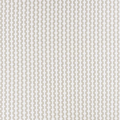 Clarke and Clarke Replay F1452/02 CAC Ivory in CLARKE & CLARKE ORIGINS White Multipurpose -  Blend Crewel and Embroidered  Wavy Striped   Fabric