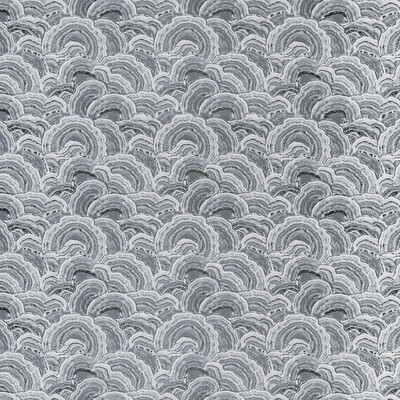 Clarke and Clarke Langei F1458/03 CAC Pewter in CLARKE & CLARKE GEOMO Grey Multipurpose -  Blend Abstract  Circles and Dots Retro   Fabric