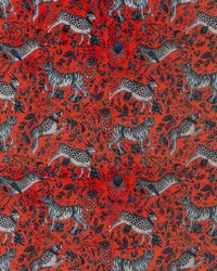Clarke and Clarke Protea Velvet F1479/03 CAC Coral Fabric