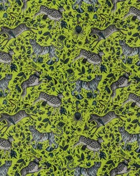 Clarke and Clarke Protea Velvet F1479/04 CAC Lime Fabric