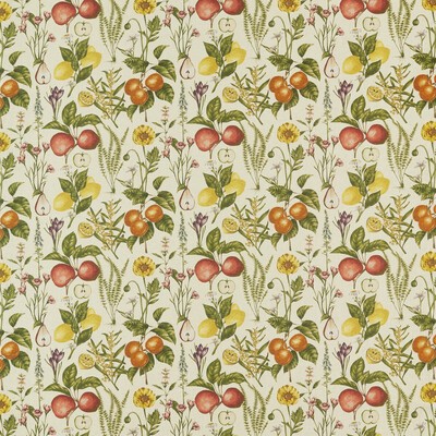 Clarke and Clarke Sorento F1509/04 CAC Multi/linen CLARKE & CLARKE POMARIUM F1509/04.CAC Multi Multipurpose -  Blend Modern Floral Fruit  Floral Linen  Fabric