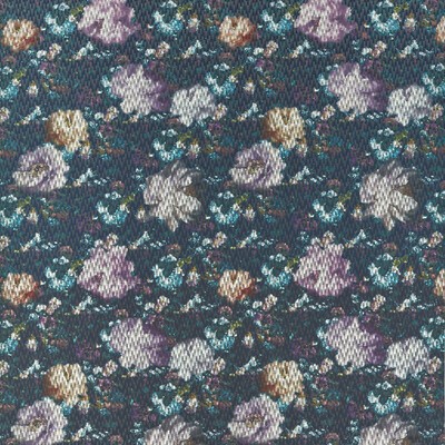 Clarke and Clarke Camile F1523/03 CAC Midnight CLARKE & CLARKE FUSION F1523/03.CAC Purple Drapery -  Blend Large Print Floral  Modern Floral Fabric