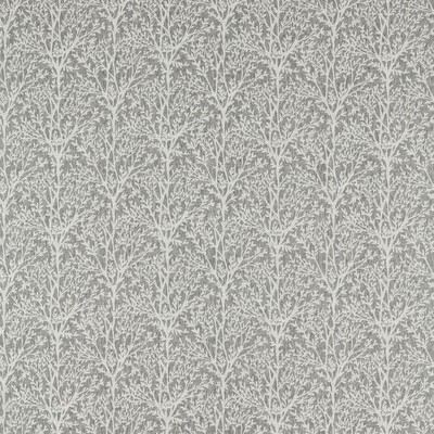 Clarke and Clarke Croft F1538/01 CAC Charcoal CLARKE & CLARKE COUNTRY ESCAPE F1538/01.CAC Grey Upholstery -  Blend Fire Rated Fabric Leaves and Trees  Fabric