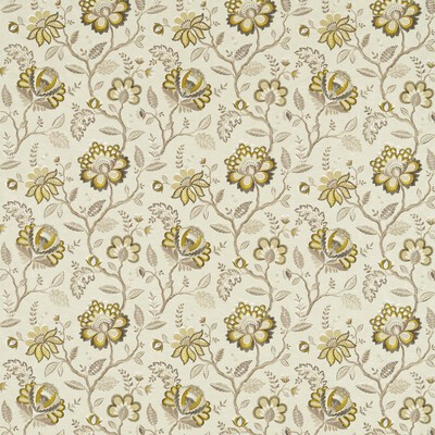 Clarke and Clarke Adeline F1543/01 CAC Antique/charcoal CLARKE & CLARKE VINTAGE F1543/01.CAC Grey Drapery -  Blend Crewel and Embroidered  Jacobean Floral  Traditional Floral  Fabric