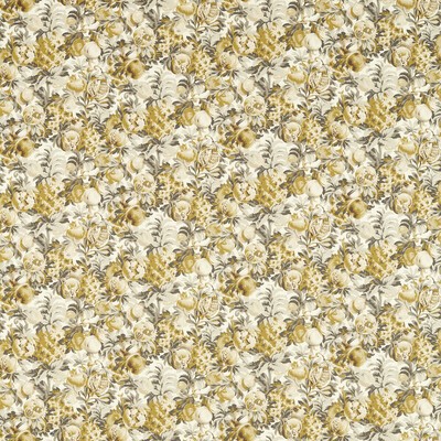 Clarke and Clarke Francis F1544/01 CAC Antique/charcoal CLARKE & CLARKE VINTAGE F1544/01.CAC Multipurpose -  Blend Traditional Floral  Floral Linen  Fabric