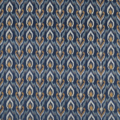 Clarke and Clarke Velluto F1549/01 CAC Midnight CLARKE & CLARKE DIMORA F1549/01.CAC Beige Drapery -  Blend Crewel and Embroidered  Ikat Fabric