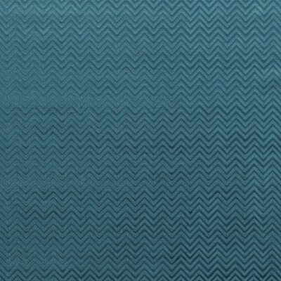 Clarke and Clarke Nexus F1566/05 CAC Peacock CLARKE & CLARKE ILLUSION F1566/05.CAC Blue Upholstery -  Blend Fire Rated Fabric Zig Zag  Contemporary Velvet  Patterned Velvet  Fabric