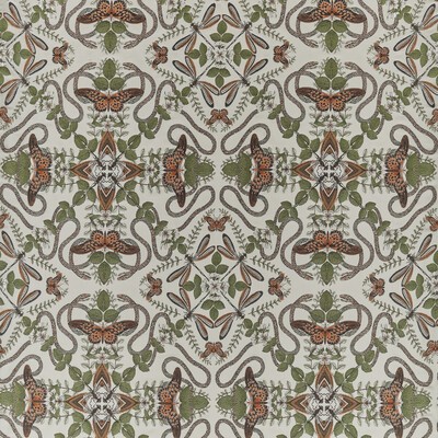 Clarke and Clarke Emerald Forest F1581/03 CAC Smoke Jacquard in CLARKE & CLARKE BOTANICAL WONDERS FABRIC Grey Drapery -  Blend Fire Rated Fabric Insect  Abstract Floral  Classic Jacquard   Fabric