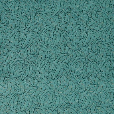 Clarke and Clarke Selva F1611/02 CAC Emerald Velvet CLARKE & CLARKE EXOTICA 2 F1611/02.CAC Green Upholstery -  Blend Fire Rated Fabric Leaves and Trees  Contemporary Velvet  Fabric