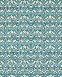 Strawberry Thief F1678/01 CAC Teal by  Clarke and Clarke 