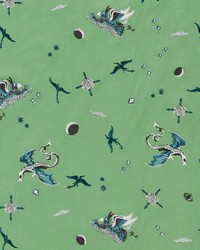 Draco Cosmos F1751/01 CAC Green Embroidery by  Kravet 