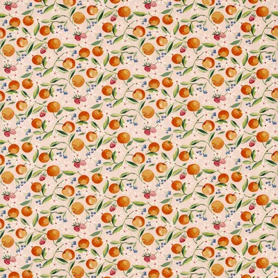 Clarke and Clarke ORANGE BLOSSOM BLUSH