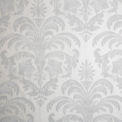 Kravet Wallcovering COLONIAL LZW-30191 07 LIZZO LZW-30191.07 Grey NATURAL PRODUCTS - 60%;SYNTHETIC - 40% Damask Wallpaper 
