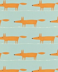 Mr Fox NMEL120072 SCN Sky/tangerine by  Naugahyde 