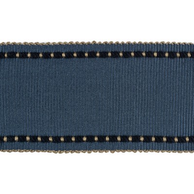 Kravet Trim CABLE EDGE BAND T30733 5 in CONSTANTINOPLE Blue -  Blend Wide  Trim Tape  Trim Border  Fabric