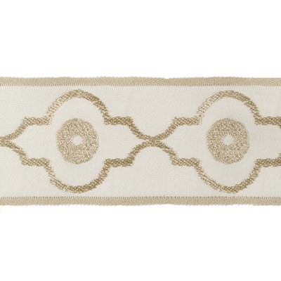 Kravet Trim Ogee Chain Cream in CANDICE OLSON COLLECTION Beige -  Blend Wide  Trim Tape  Fabric