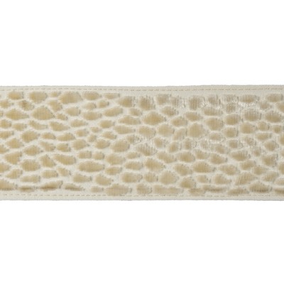 Kravet Trim Velvet Pebble Pearl in CANDICE OLSON COLLECTION Beige -  Blend  Trim Border Wide  Trim Tape  Fabric