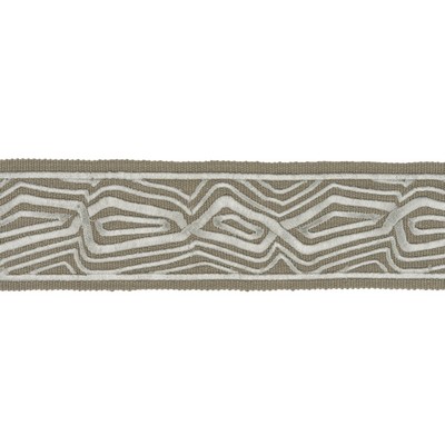 Kravet Trim Vertical Vibe Lucite in LINHERR HOLLINGSWORTH BOHEME TRIM Silver -  Blend Wide  Trim Tape  Trim Border  Fabric