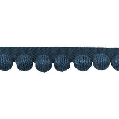 Kravet Trim JUTEBALL CORD T30805 5 INDIGO in LUXURY TRIMMINGS Blue -  Blend Blue Trims Ball Tassels Beaded Trim  Cord  Fabric