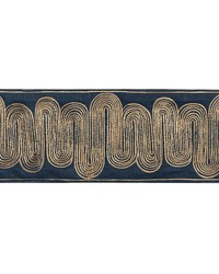 ISCHIA TAPE T30807 650 GOLD/NAVY by  Brewster Wallcovering 