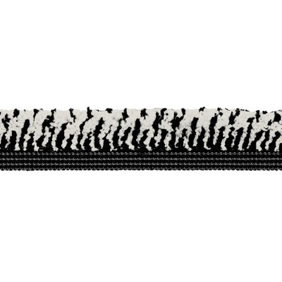 Kravet Trim TILLANDSIA T30808 81 IVORY/NOIR in LUXURY TRIMMINGS Black -  Blend Black Trims Brush Fringe  Fabric