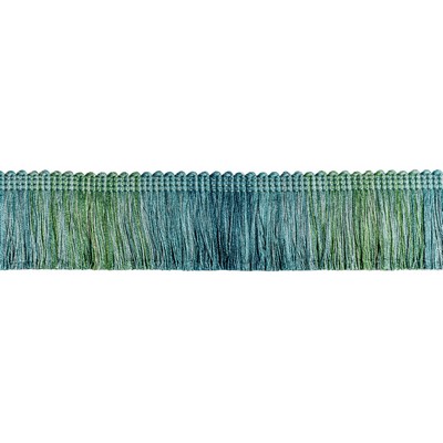 Kravet Trim DAINTREE FRINGE T30824 13 PEACOCK in LUXURY TRIMMINGS Blue -  Blend Blue Trims Brush Fringe  Fabric