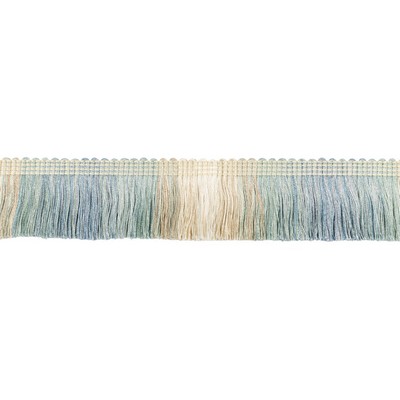 Kravet Trim DAINTREE FRINGE T30824 15 SEAGLASS in LUXURY TRIMMINGS Blue -  Blend Green Trims Brush Fringe  Fabric