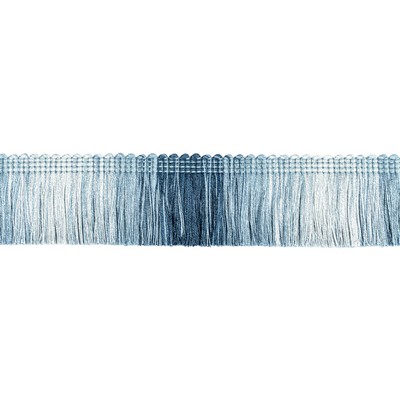 Kravet Trim DAINTREE FRINGE T30824 55 INDIGO in LUXURY TRIMMINGS Blue -  Blend Blue Trims Brush Fringe  Fabric