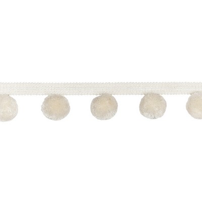 Kravet Trim PARADISE POMS T30827 101 IVORY in LUXURY TRIMMINGS White -  Blend Beige Trims Ball Tassels Tassel Fringe  Fabric