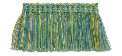 Kravet Trim Limbo Brush Ta5324 335 Turquoise Brush Fringe Blue -  Blend Blue Trims Brush Fringe  Fabric