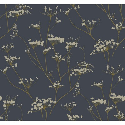 Kravet Wallcovering W3369 W3369.21 W3369.21 Gold PAPER - 100% Contemporary Flower Wallpaper Traditional Flower Wallpaper 