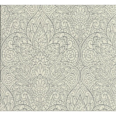Kravet Wallcovering KRAVET DESIGN W3467 11 W3467-11 CANDICE OLSON COLLECTION W3467.11 Silver CELLULOSE - 82%;POLYESTER - 18%